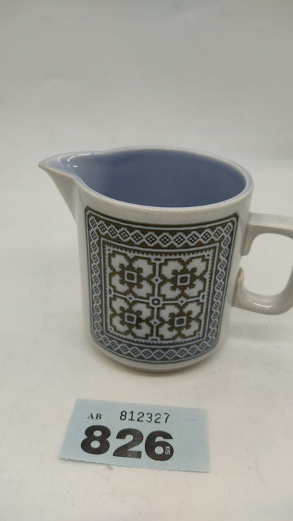 Hornsea Tapestry Milk Jug Light Blue England, Vintage