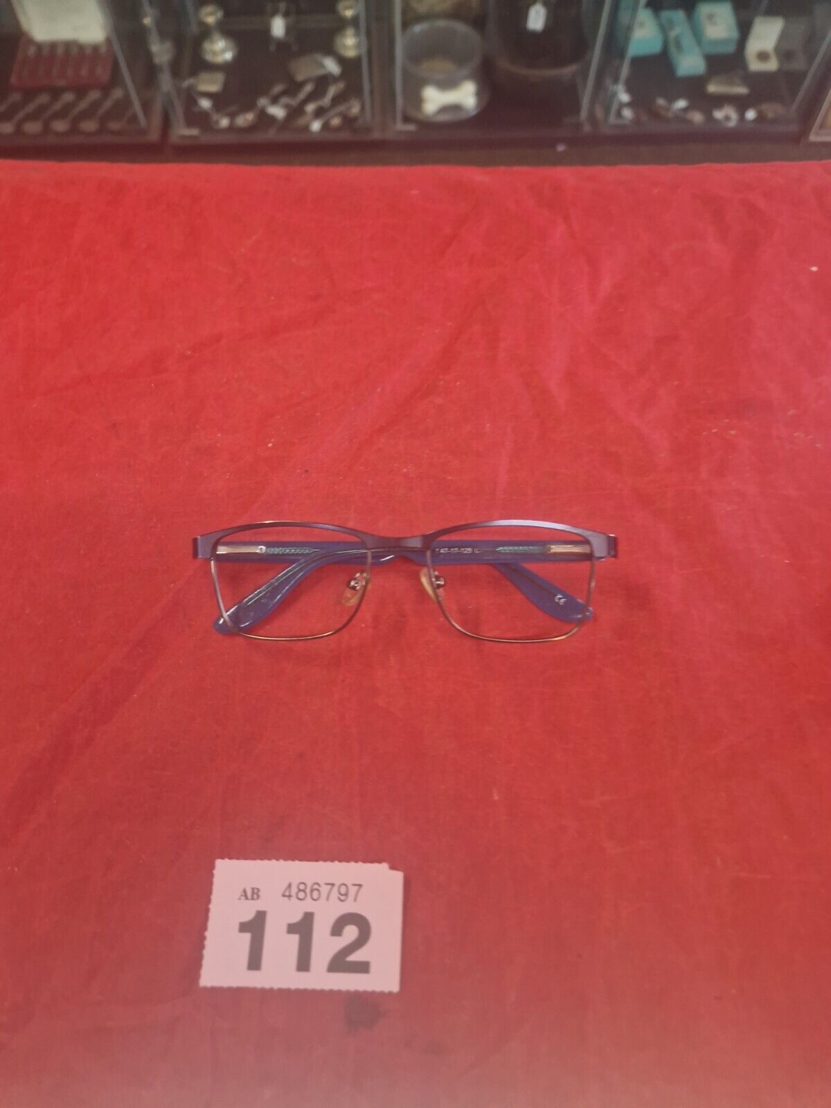 LAZER JUNIOR eyeglasses BLUE CHROME HALF RIM glasses frame MOD: 2164 Frames Only