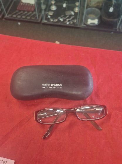 DUNELM eyeglasses BROWN RECTANGLE glasses frame MOD: RETRO 116 C2