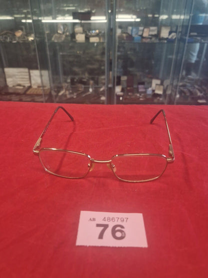 Hero 4033A Full Rim Gold Used Eyeglasses Frames Only International Eyewear