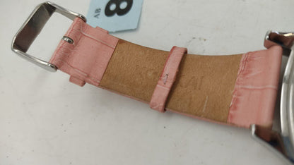 Kookai KOO 334S Ladies Pink Leather Straps Bling Diamond Watch, Needs Battery