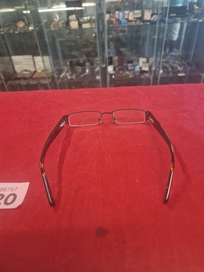 RED OR DEAD eyeglasses DARK BROWN RECTANGLE Half Rim glasses frame MOD: 24876995