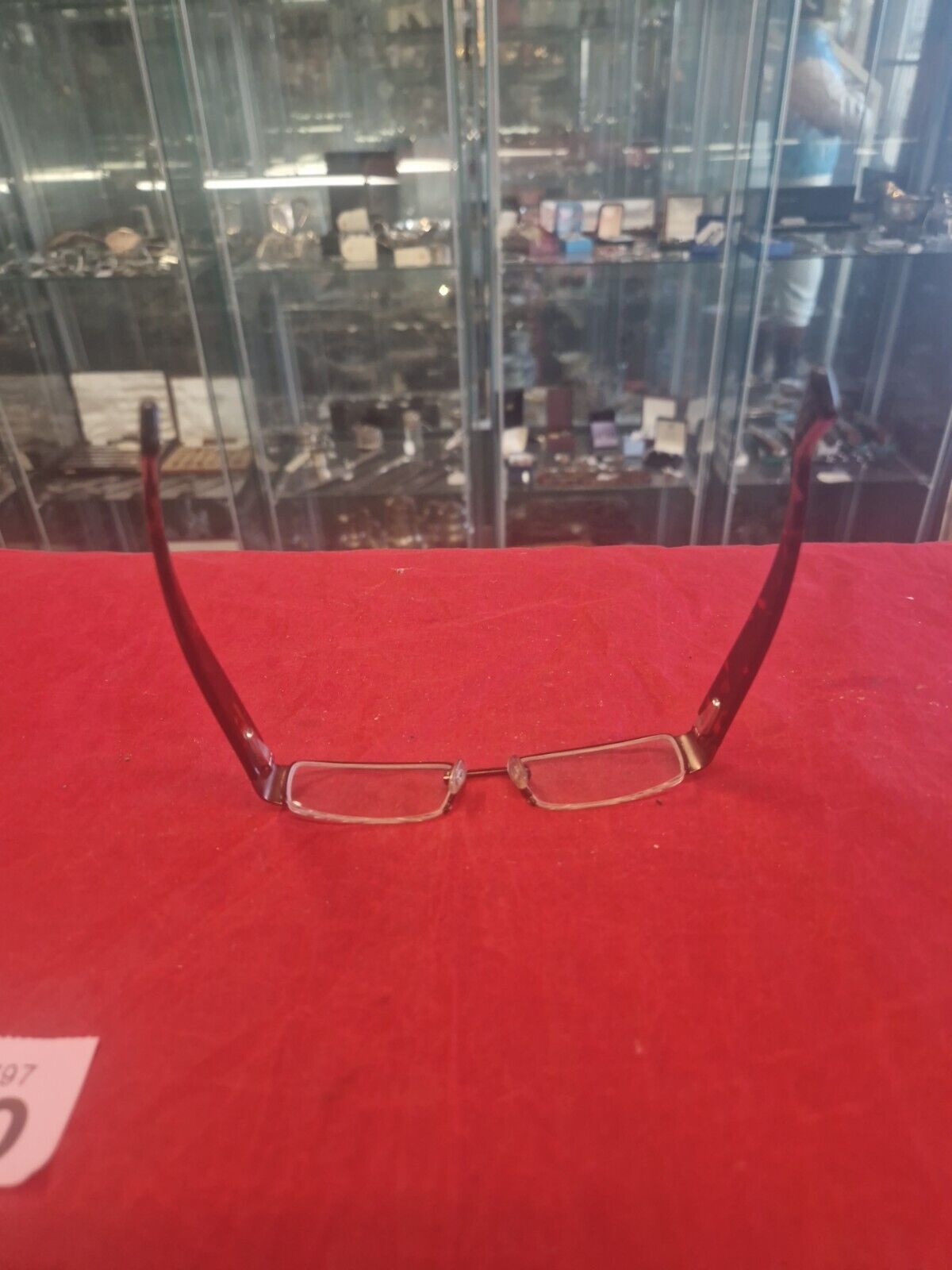 RED OR DEAD eyeglasses DARK BROWN RECTANGLE Half Rim glasses frame MOD: 24876995