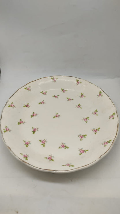 Grindley Medium Size Rose Design Serving Dish, Vintage