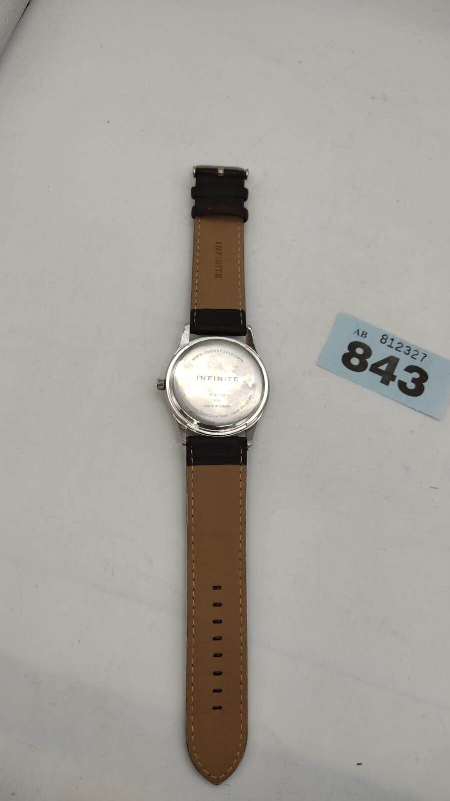 Infinite Analog Steel Brown Strap Watch by Debenhams - Needs Battery