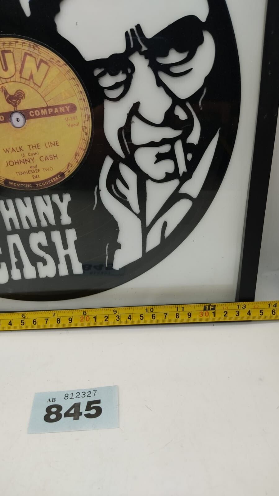 Johnny Cash Sun Vinyl Album Art Record Company, U-191 - Framed