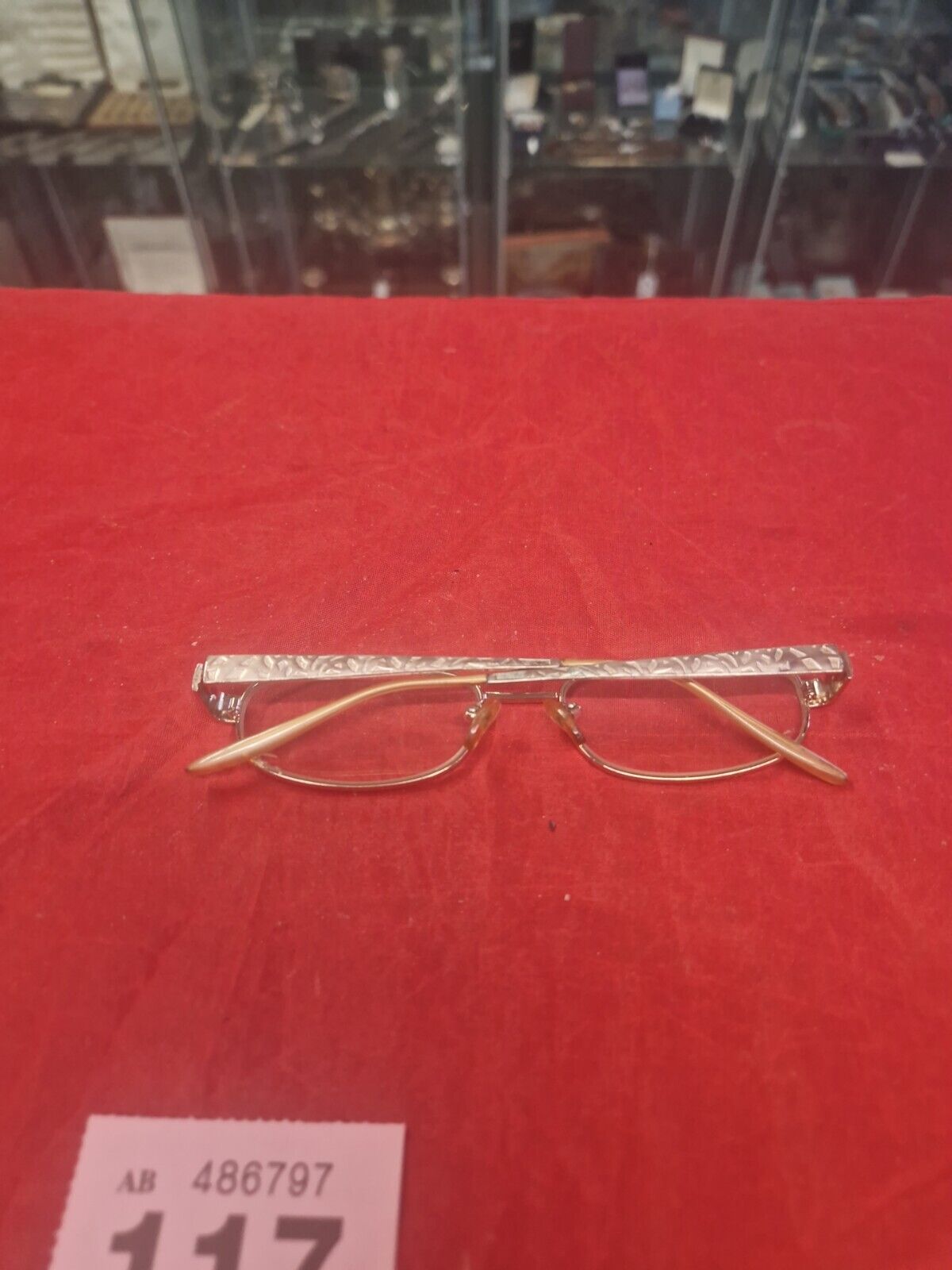 Dunelm Ruffino C1 Glasses Frames Gold Full Rim Eyeglasses Spectacles Frame Only