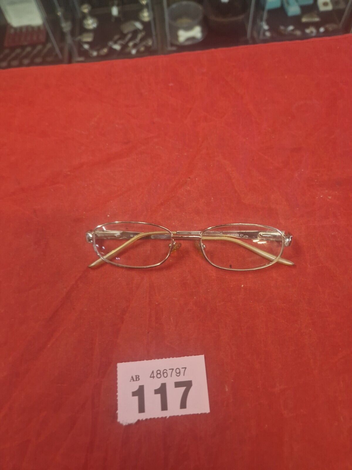 Dunelm Ruffino C1 Glasses Frames Gold Full Rim Eyeglasses Spectacles Frame Only