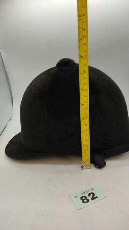 Tesco Equestrian Riding Helmet Hat Size 7 (57) Black Velvet Used