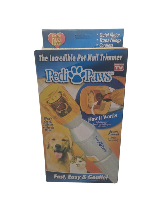 Pedi Paws Incredible Pet Nail Trimmer Battery Powered Fast Easy Gentle All Pets