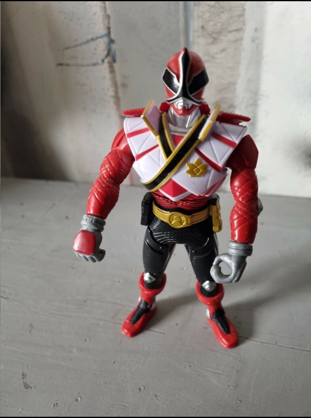 RARE 2011 Power Rangers Samurai Red Fire Ranger Morphin w/ Spin Action Spins