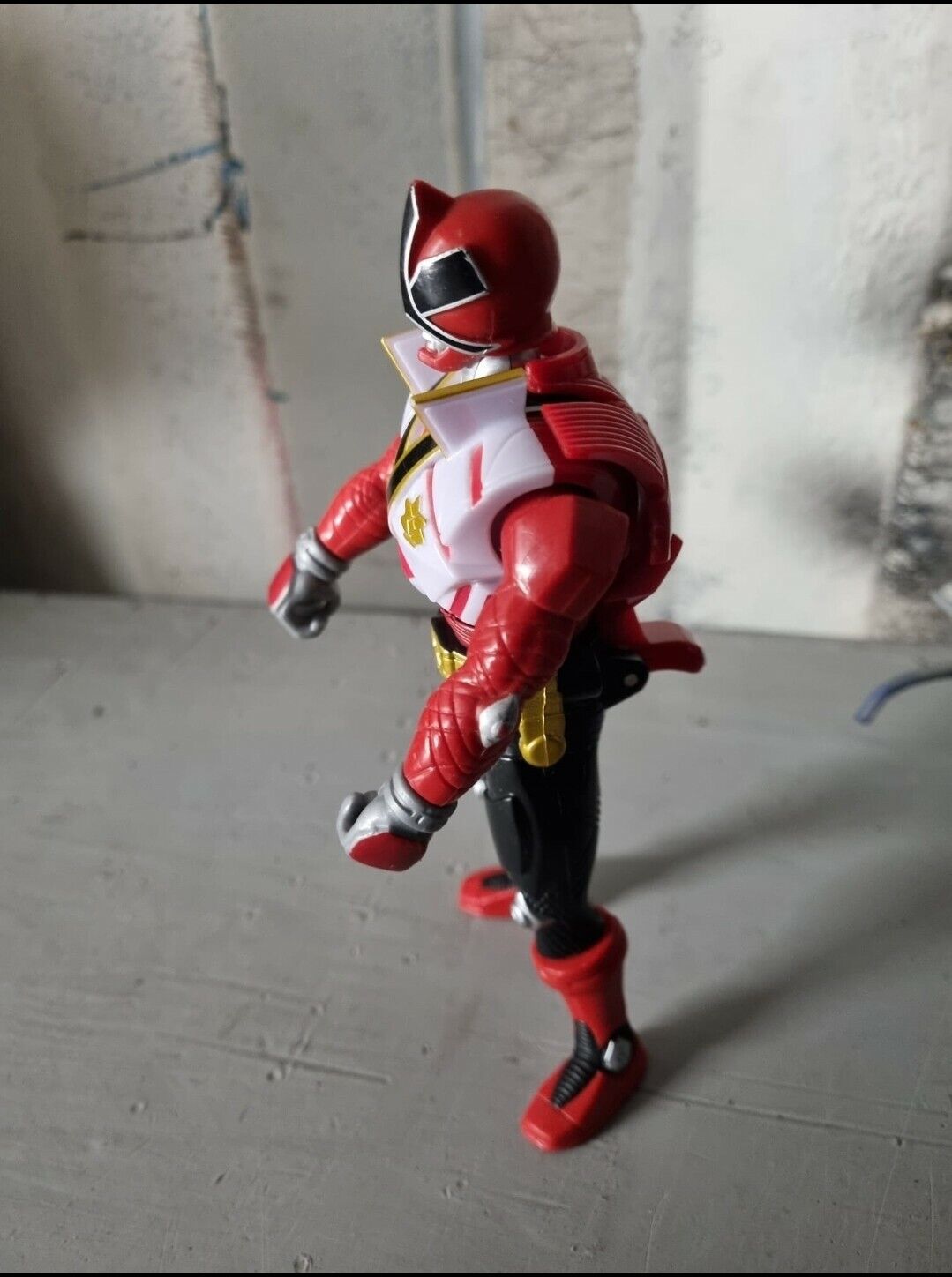 RARE 2011 Power Rangers Samurai Red Fire Ranger Morphin w/ Spin Action Spins