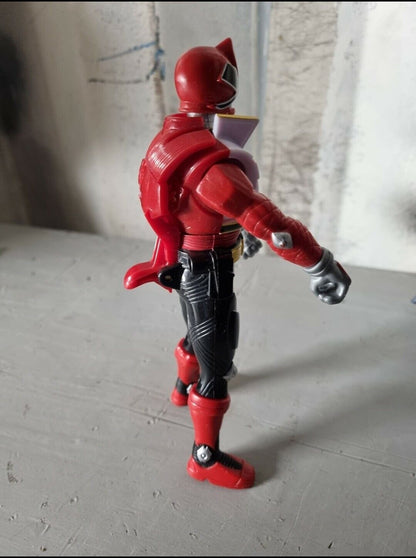 RARE 2011 Power Rangers Samurai Red Fire Ranger Morphin w/ Spin Action Spins