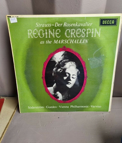 Strauss Der Rosenkavalier Crespin VPO UK ED1 Decca WBG Stereo SXL 6146 LP