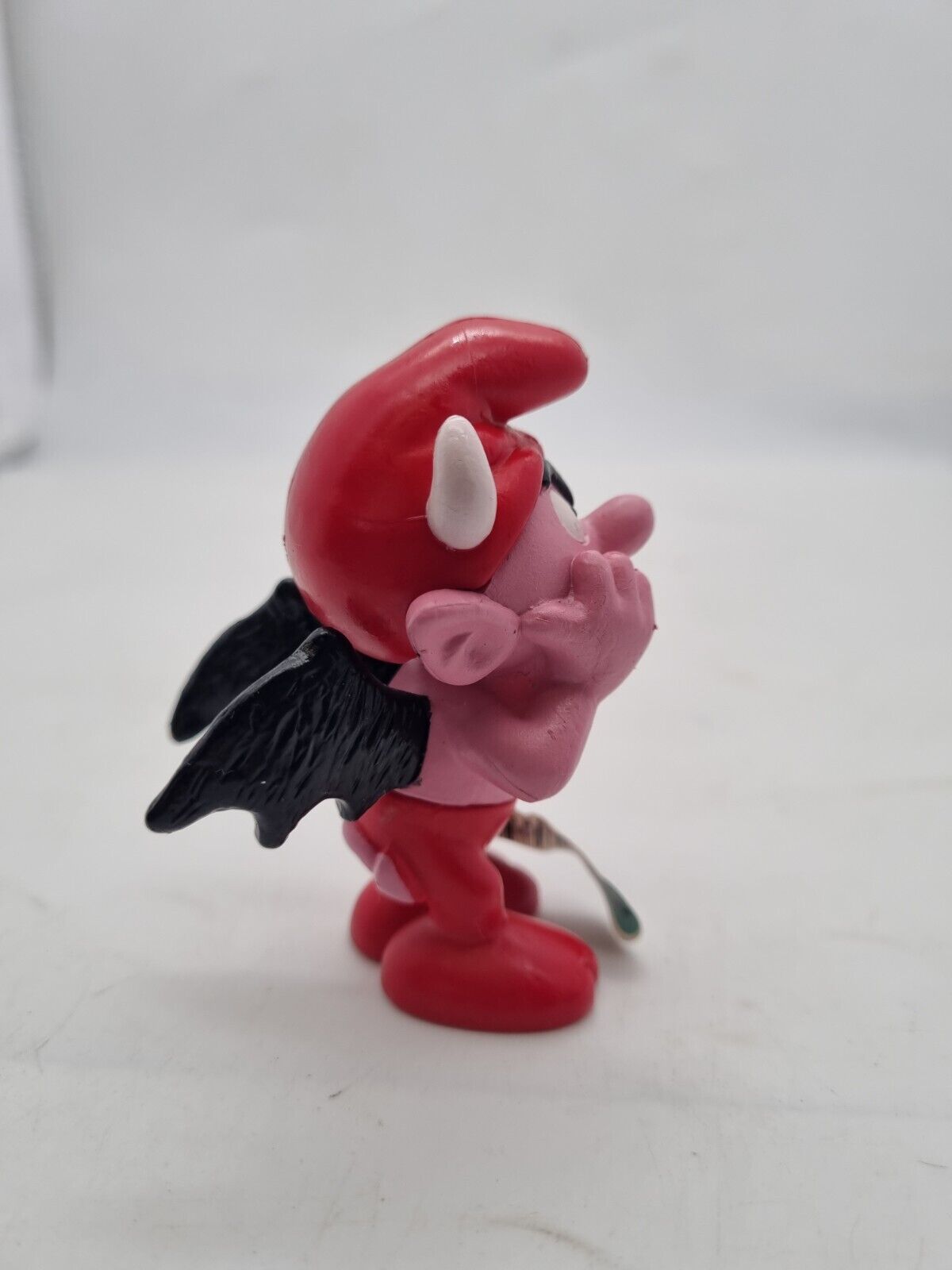 RARE The Smurfs Little Red Devil Smurf Pink Skin Display Figurine Schleich Peyo