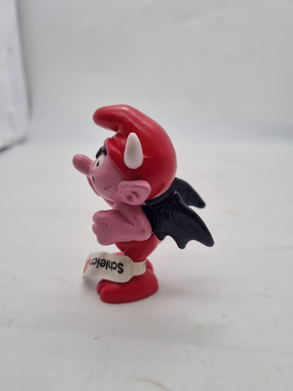 RARE The Smurfs Little Red Devil Smurf Pink Skin Display Figurine Schleich Peyo