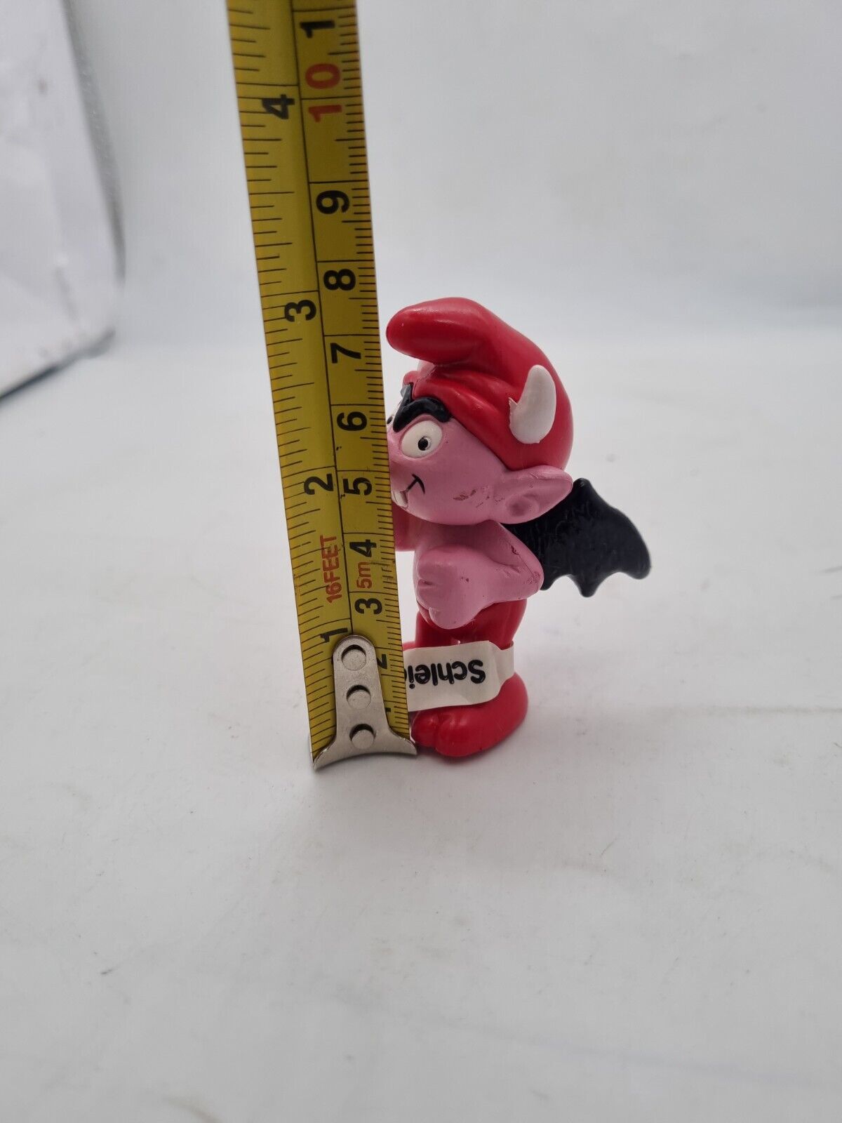 RARE The Smurfs Little Red Devil Smurf Pink Skin Display Figurine Schleich Peyo