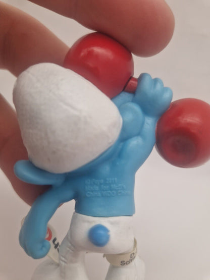 RARE The Smurfs Schleich Peyo Hefty Smurf 2011 PVC McDonald's Figurine Toy