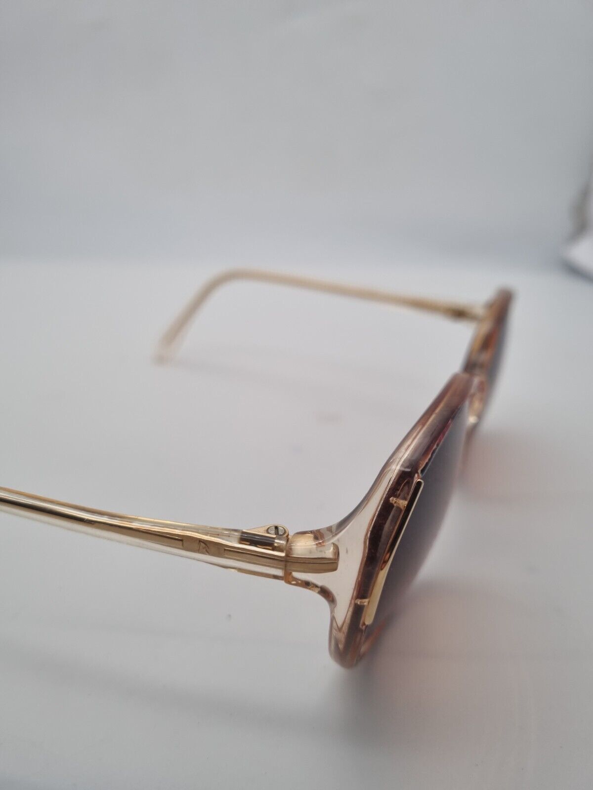 Vintage Rodenstock 8582 Eyeglasses Clear Amber Square Glasses 80s Frame Only