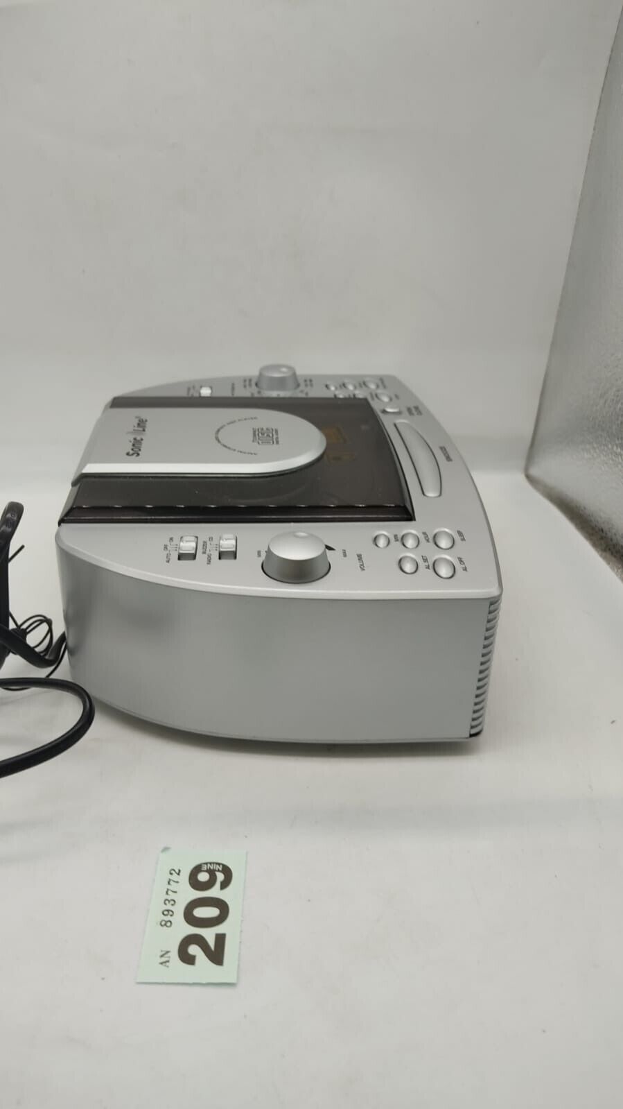 Sonic line CR4947 Vertical CD Clock Radio AM/FM Tuner CD Player Box Opened Never