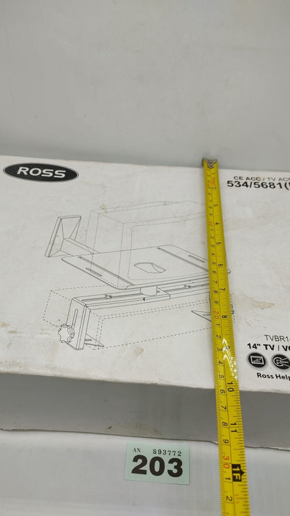 Ross 14" TV/VCR wall bracket. TVBR14DVDSL-AD New in box