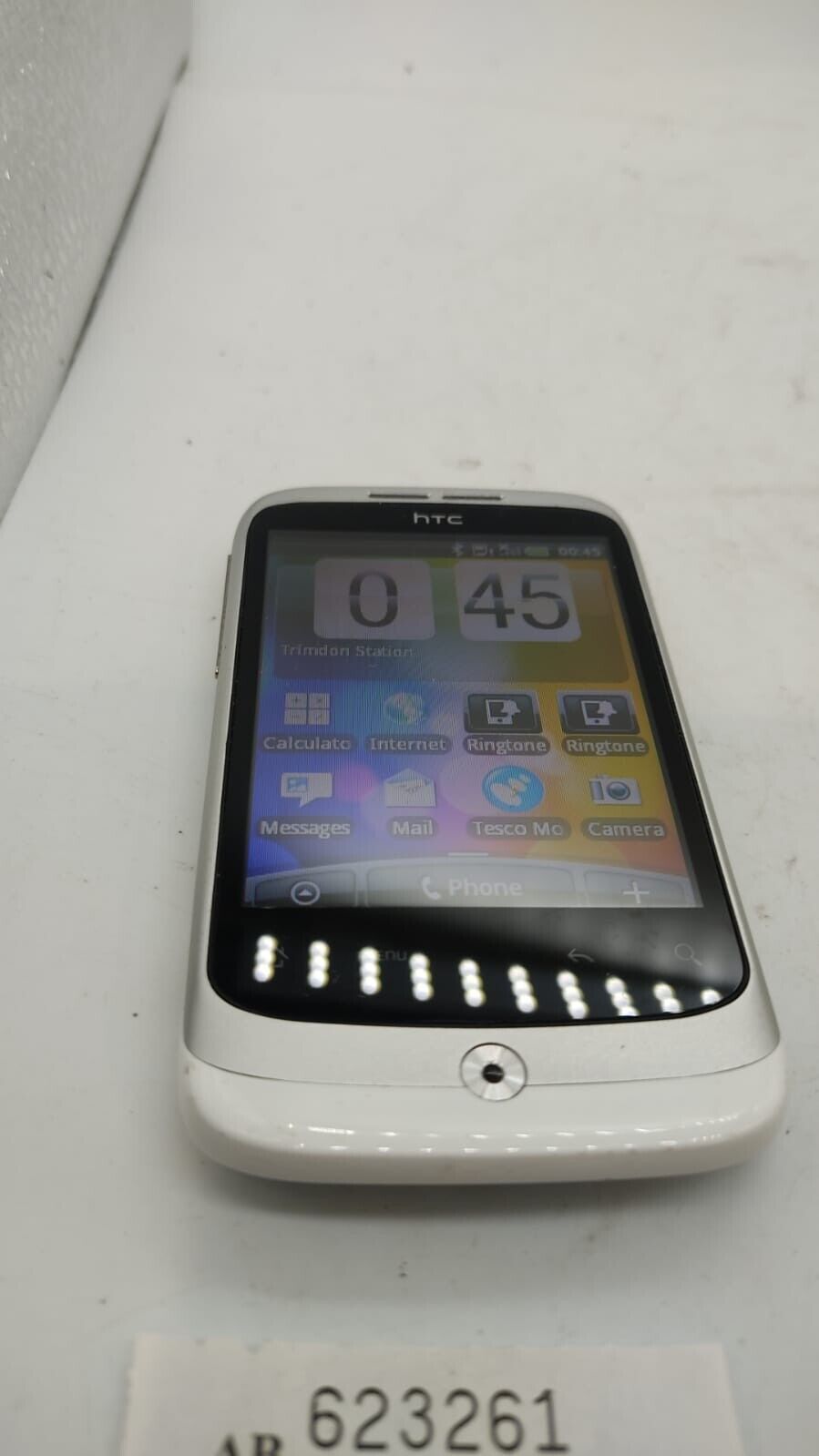 HTC Wildfire A3333 - White (Tesco mobile ) Smartphone Device Only Used