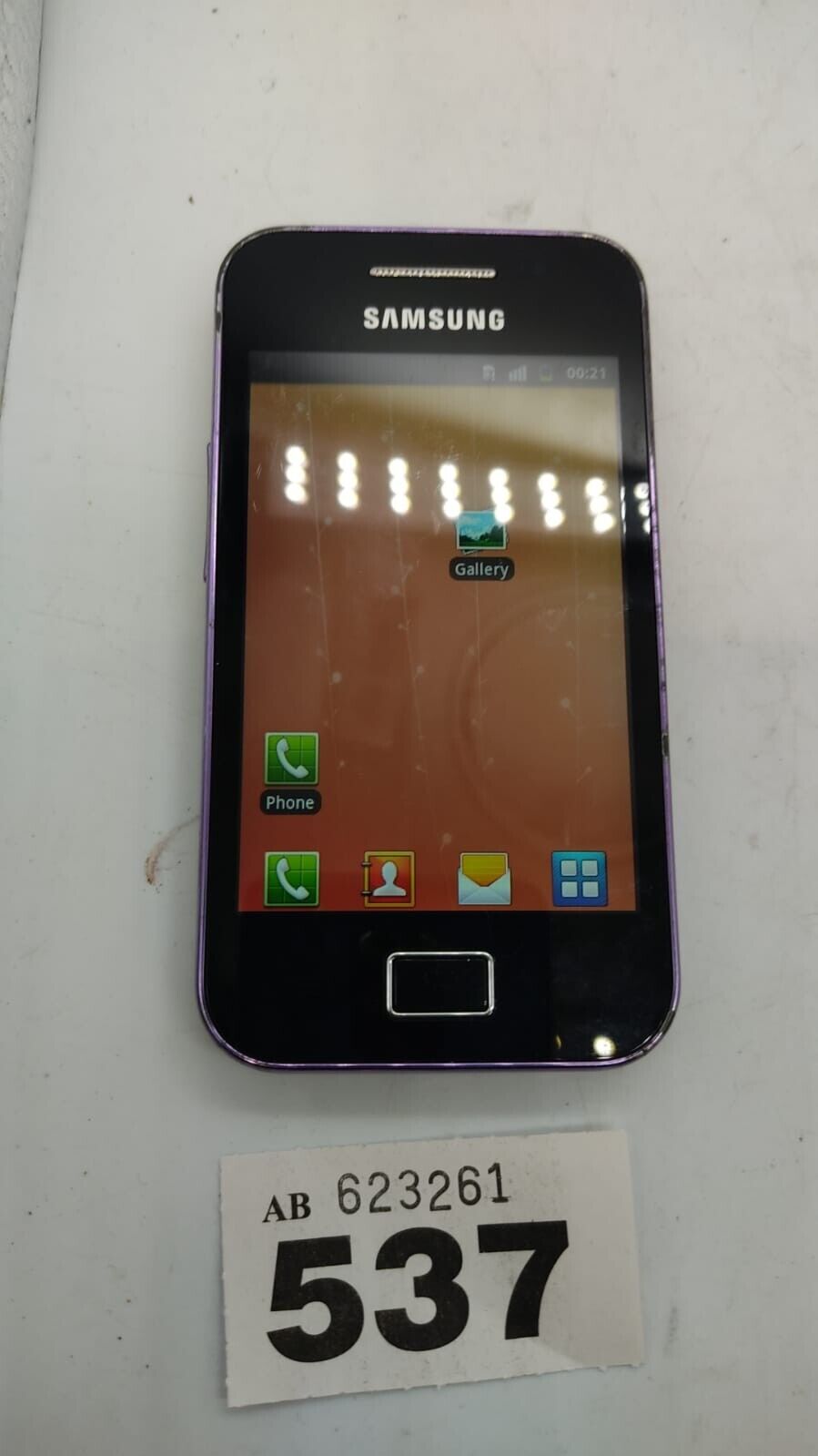 Samsung Ace GT-S5839i Onyx Purple (Three Network) Smartphone, Device Only - Used