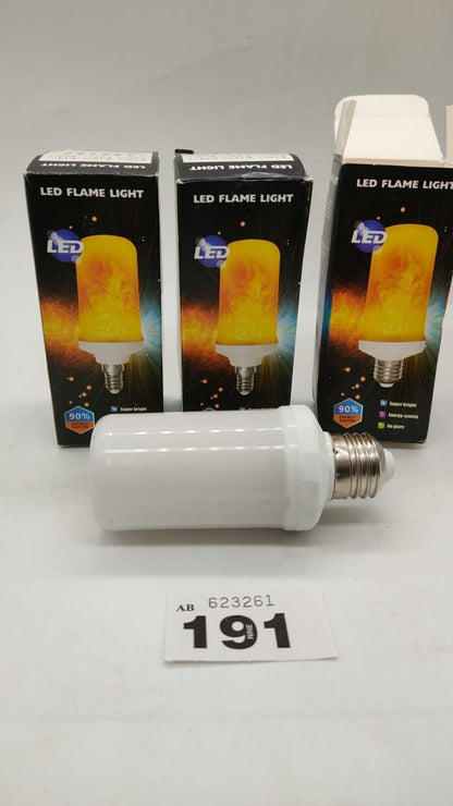 3 Pcs E27 9W 96 LED Burning Light Flicker Flame Simulated Bulb Fire Effect Lamp