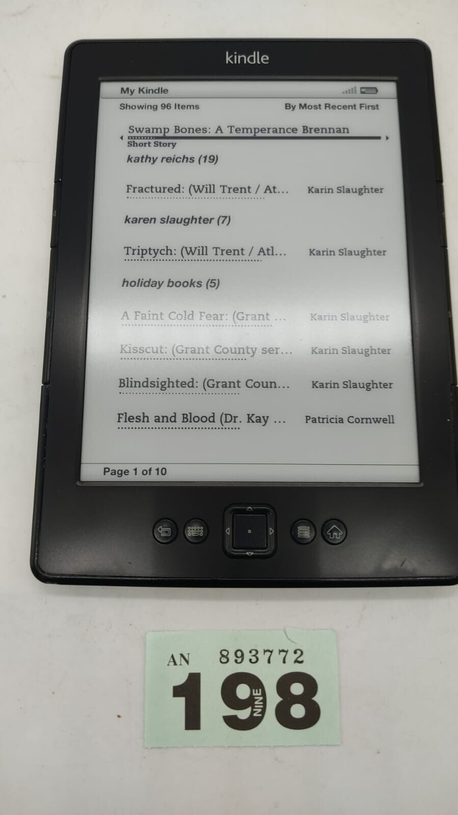 Amazon Kindle 4th Gen D01100 Wi-Fi 6" e-Book Black Reader. Device Tested Working