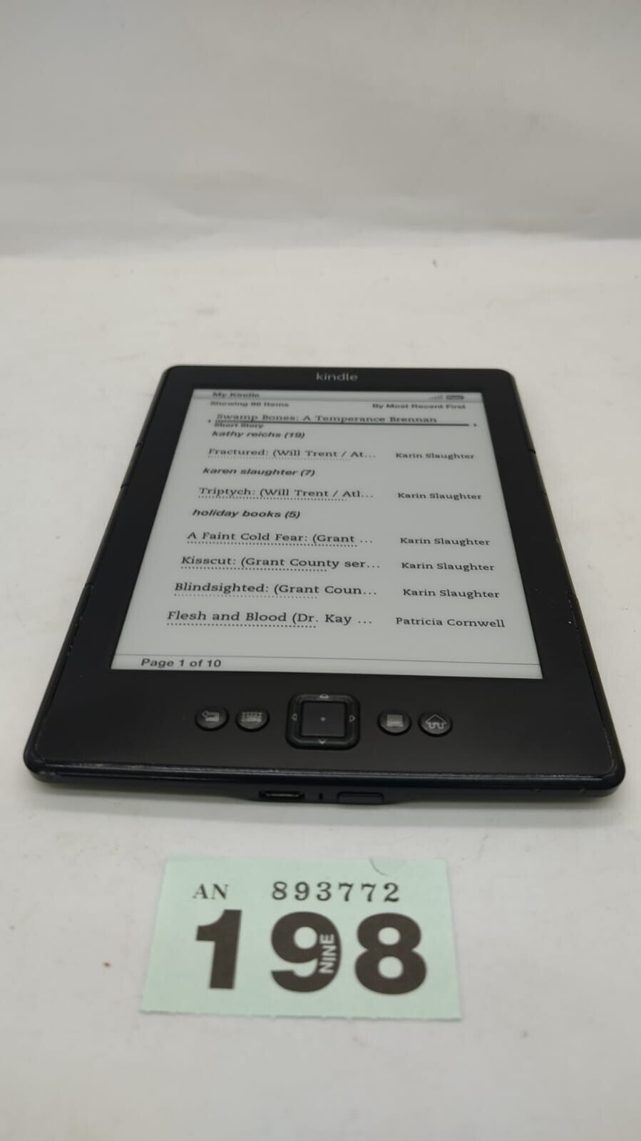 Amazon Kindle 4th Gen D01100 Wi-Fi 6" e-Book Black Reader. Device Tested Working