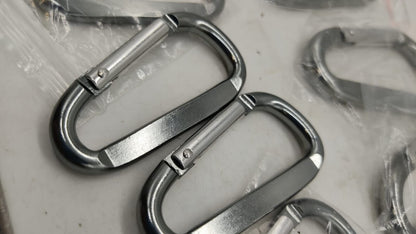 Efixtk 15pc Small Large Carabiner Clips with Keyrings & Wire Keychain, Locking