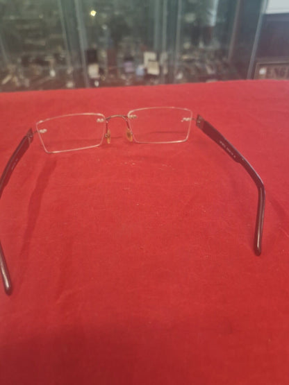 Emporium 7561 Gunmetal Black Smart Rimless Used Eyeglasses Frames - Eyewear