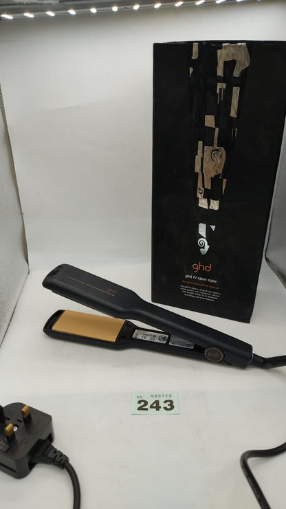 Ghd Iv Salon Styler Ghd 4.2B Limited Edition Black Tested Working. Used Boxed