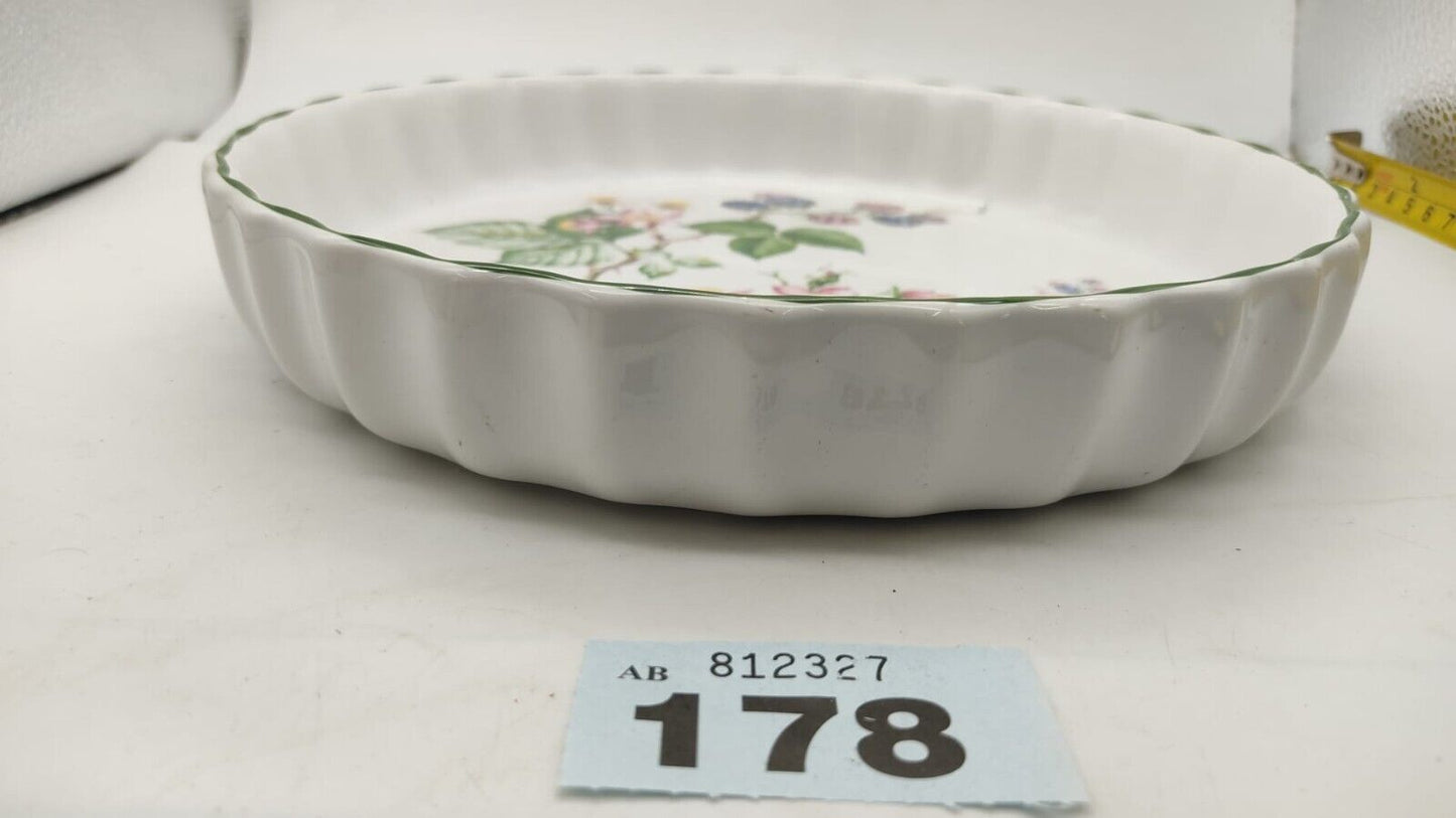 MAYELL Flan Tart Pie Dish Blackberries & Bramble Pattern