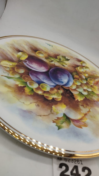 Plate D Wallace Artwork J Y Crossman Fruit Art, Vintage