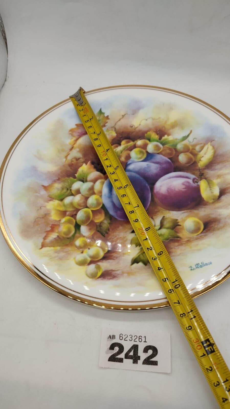 Plate D Wallace Artwork J Y Crossman Fruit Art, Vintage