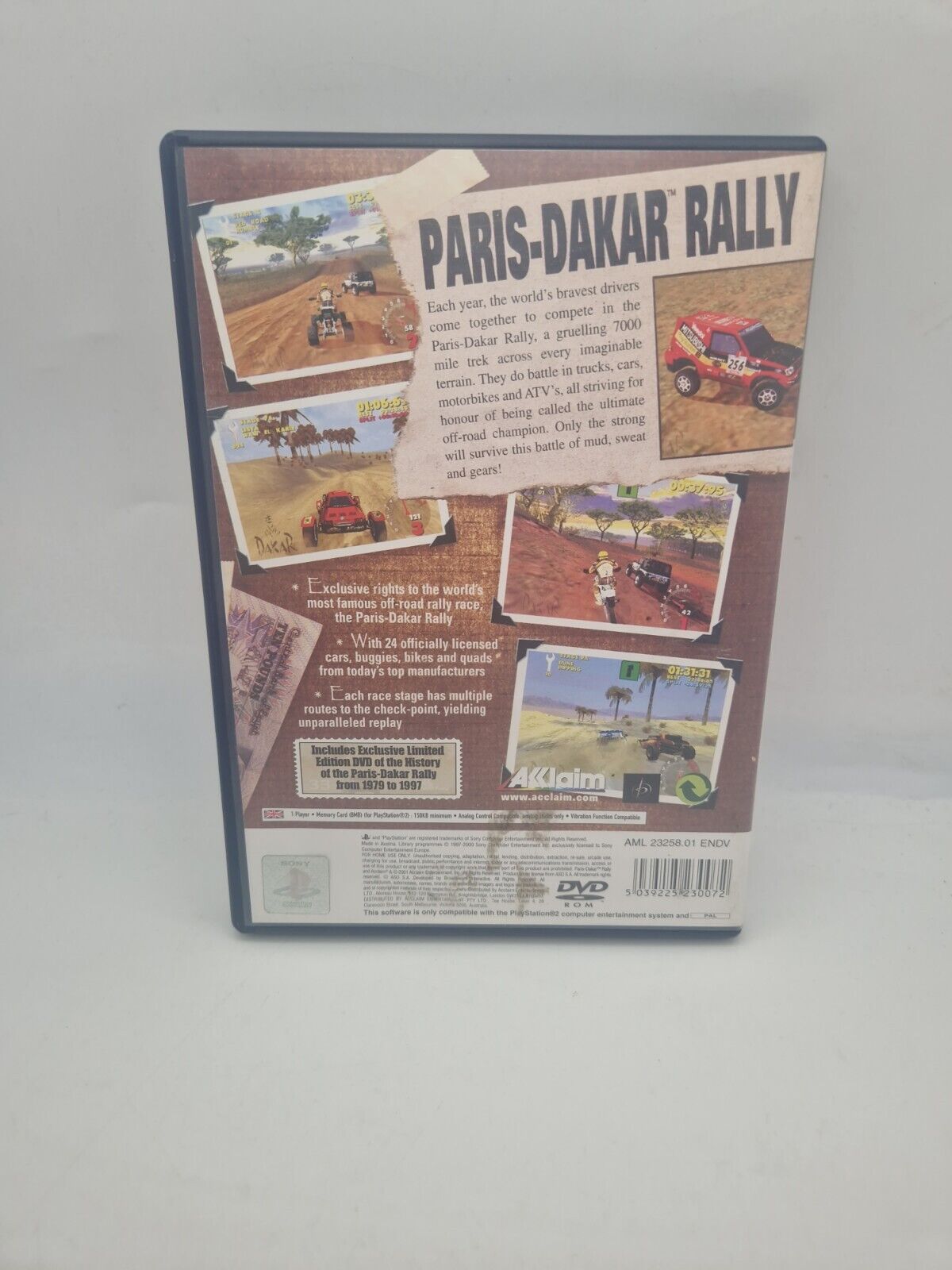 PS2 Paris-Dakar Rally Limited Edition Pack COMPLETE