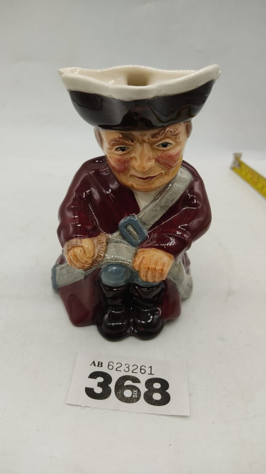 Roy Kirkham English Pottery Toby Jug, Soldier Staffordshire Hand Painted Vintage