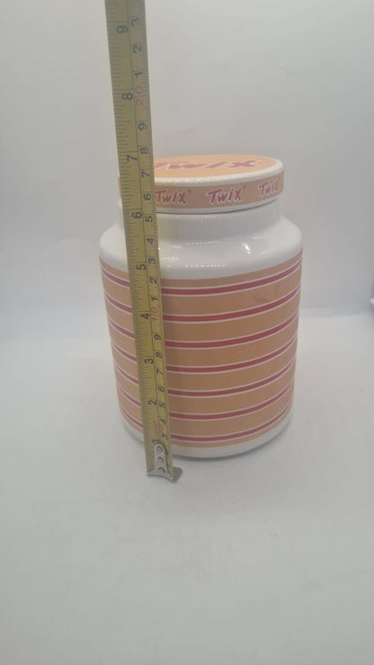 Twix Cookie Jar RARE Advertising Ceramic Biscuit Barrel w/ Lid