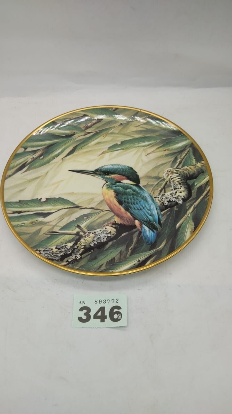 Wedgwood Collectors Edition Decorative Plate Kingfisher Design. Vintage England