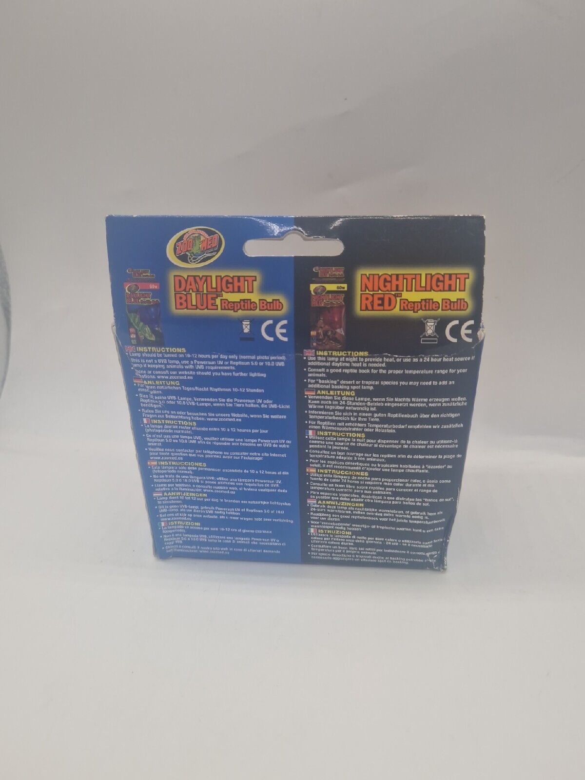 Zoo Med Daylight Blue & Nightlight Red Reptile Bulb, Combo 2 Pack