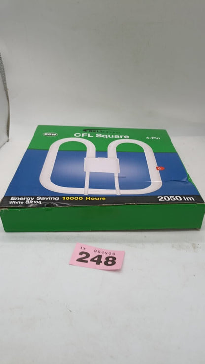 Bell lighting 28 Watt CFL Square Energy Saving White 4 Pin GR10Q New in Box