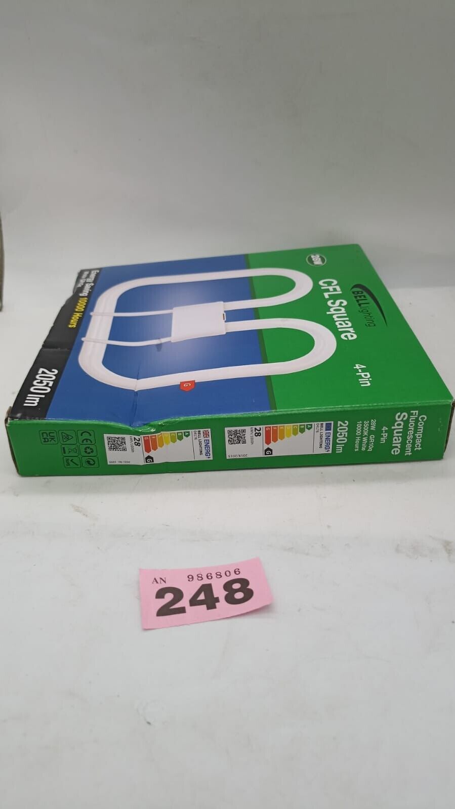 Bell lighting 28 Watt CFL Square Energy Saving White 4 Pin GR10Q New in Box