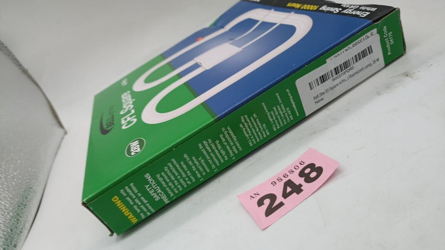 Bell lighting 28 Watt CFL Square Energy Saving White 4 Pin GR10Q New in Box