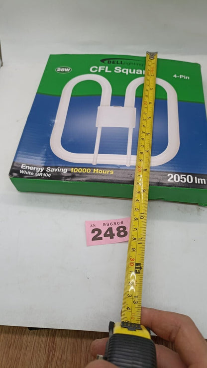 Bell lighting 28 Watt CFL Square Energy Saving White 4 Pin GR10Q New in Box