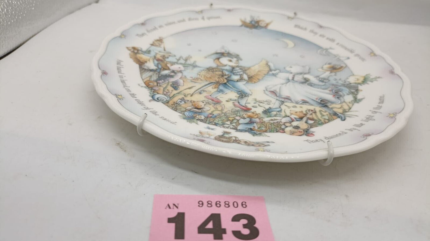 Royal Doulton the Owl & the Pussy-cat Collection Plate 1987 They Dined on Mince