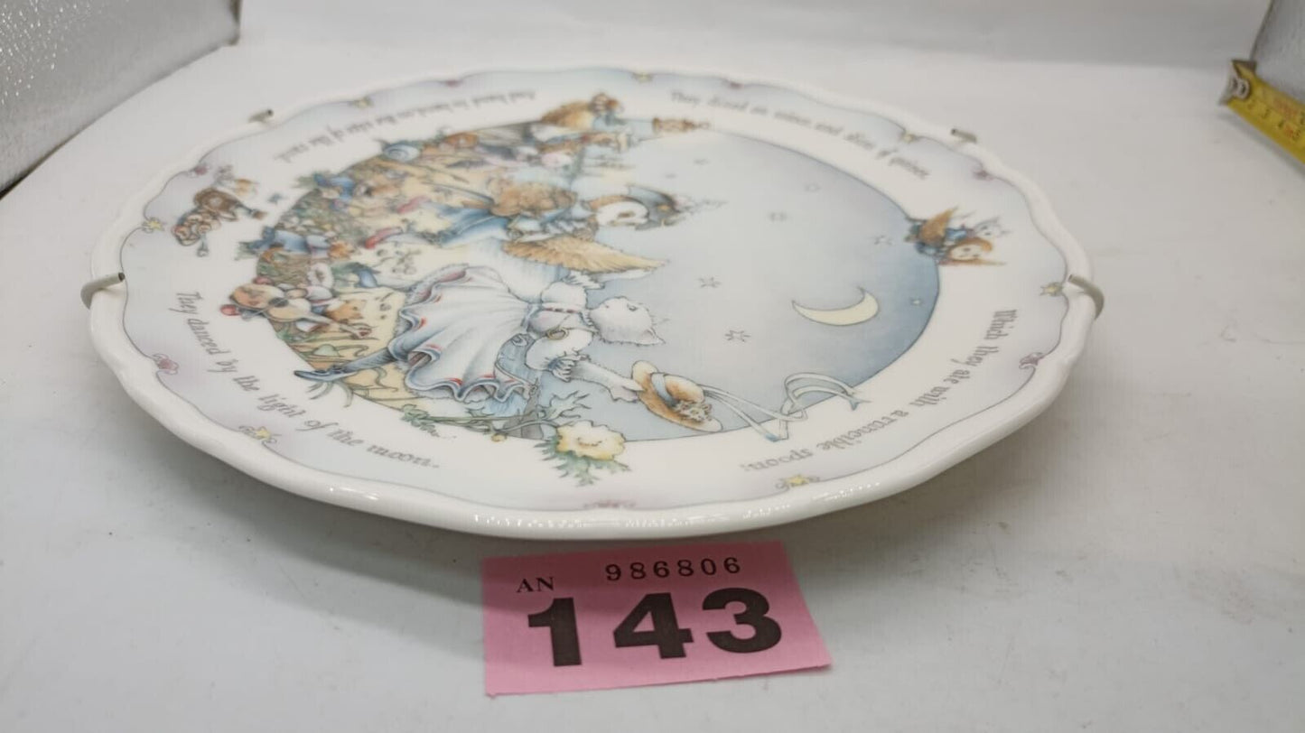 Royal Doulton the Owl & the Pussy-cat Collection Plate 1987 They Dined on Mince