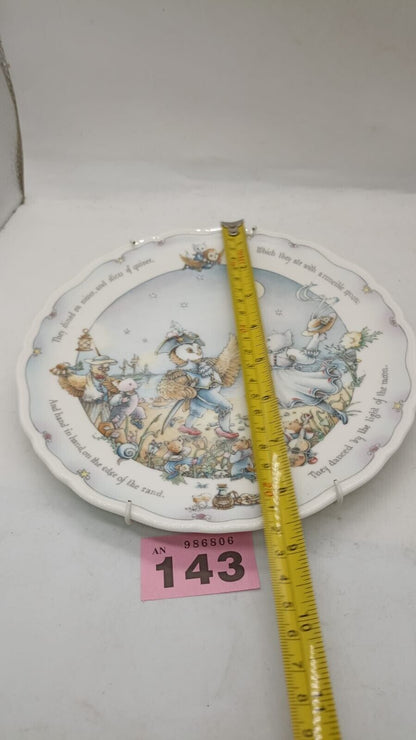 Royal Doulton the Owl & the Pussy-cat Collection Plate 1987 They Dined on Mince