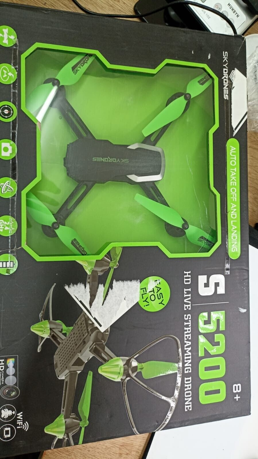 Skydrones S5200 Hd Wifi Live Streaming Drone. 2.4ghz. Complete. Tested Working