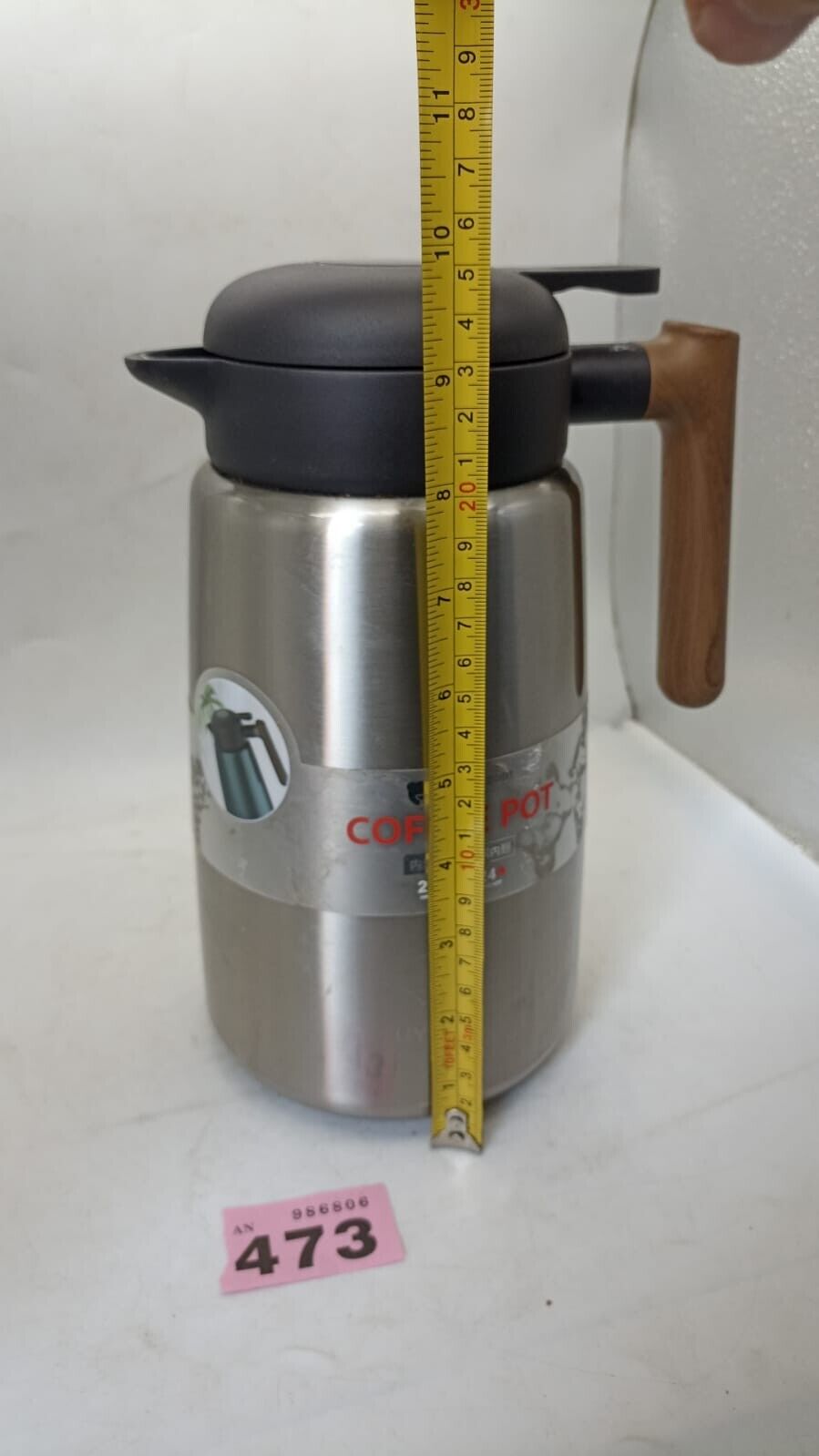 2.0L Stainless Steel Tea Pot Insulated Vacuum Jug Flask Coffee for Travel